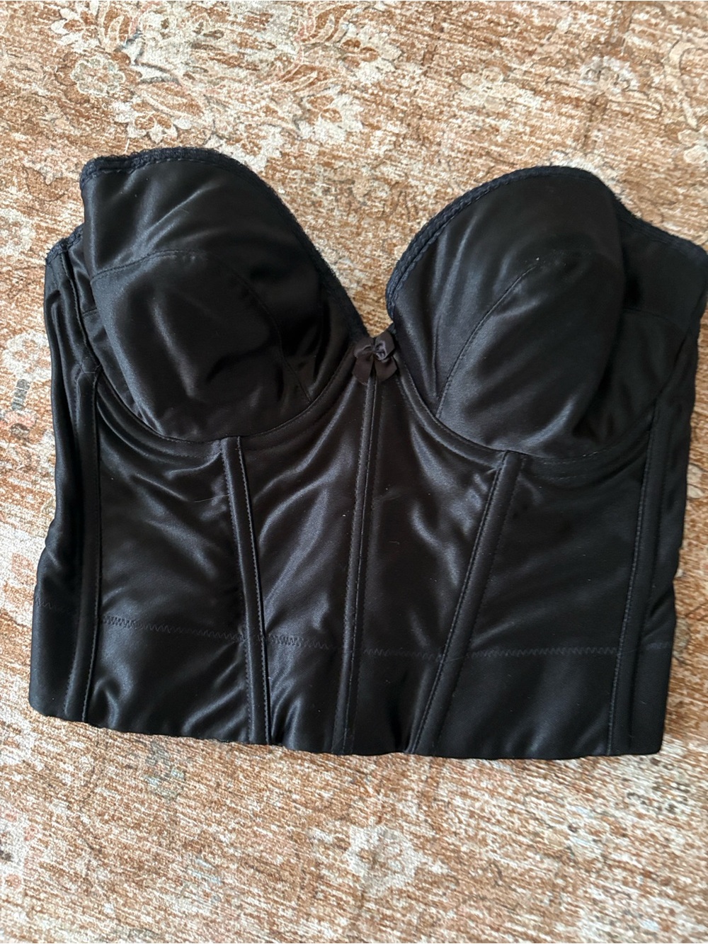 delicates Black Strapless Longline Bustier
